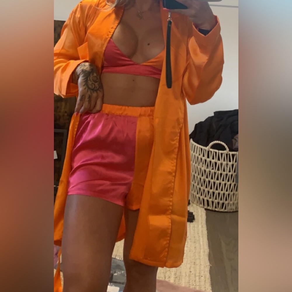 Bralette + Short + Robe Set